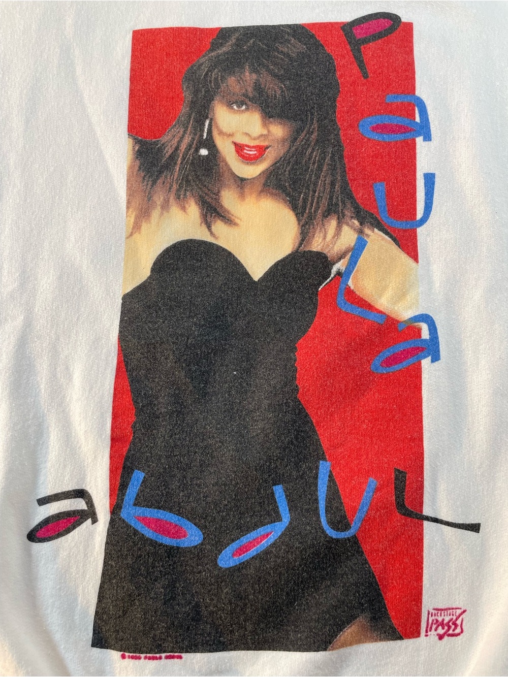 Vintage Unisex Kids Paula Abdul Backstage Pass Pull over Sweatshirt Size Medium